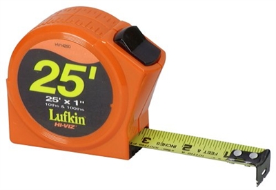 Lufkin HV1425ED 1"x25' Series 1000 Hi Viz Engineers Power Tape