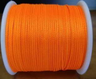 Plumb Bob Cord - Bright Orange, 50 yard spool, 100% Polyester, braided