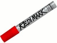 Dixon Felt Tip Marker Red (12 per box).  Marks on wood, metal, and more. 6" metal barrel is leak proof. Chisel felt tip is heavy duty. Permanent ink is fast-drying and fade-resistant. Certified AP nontoxic.